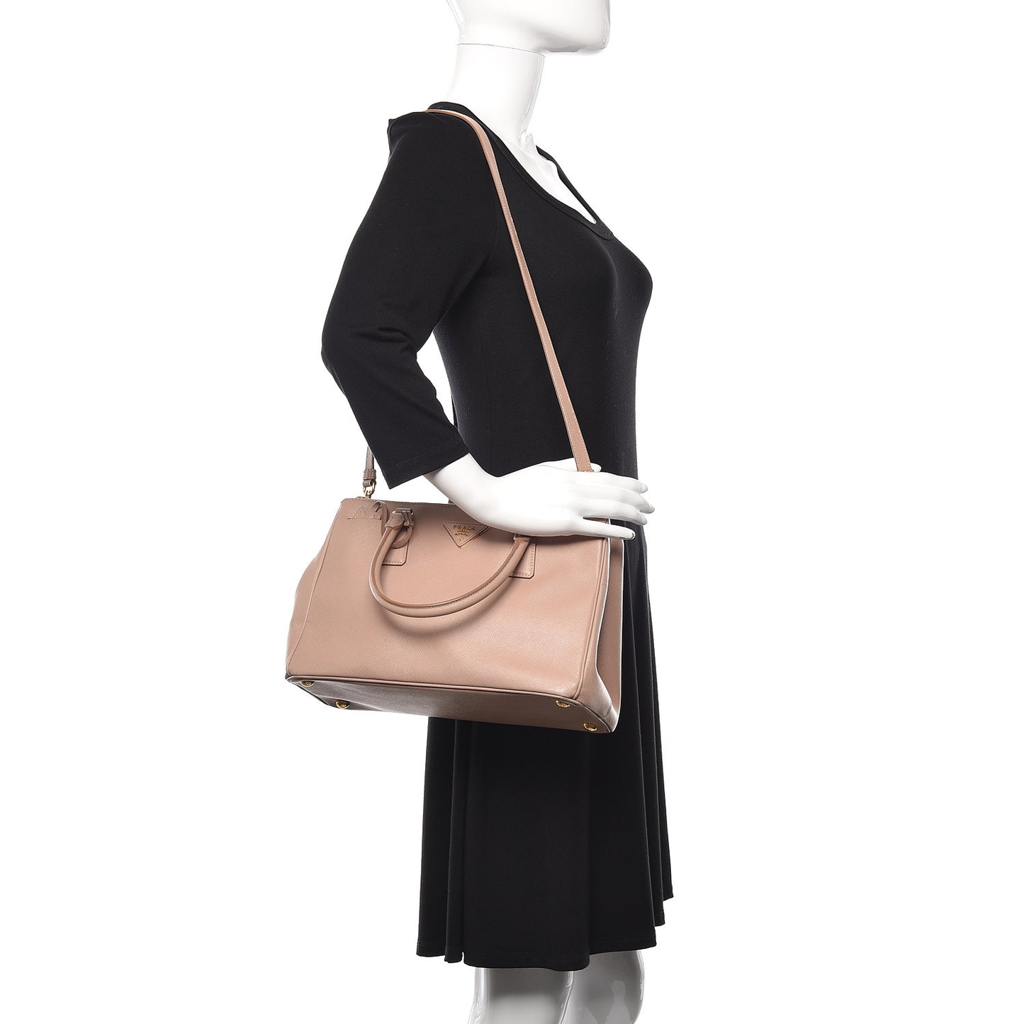 Saffiano Small Galleria Double Zip Tote Cammeo