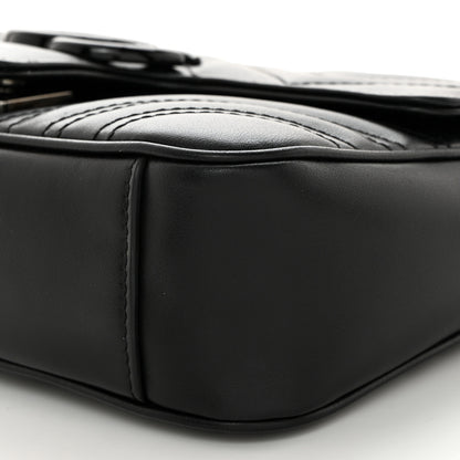 Gucci Calfskin Matelasse Monochrome Mini GG Marmont Shoulder Bag Black 10 of 10