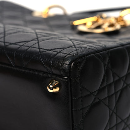 Christian Dior Lambskin Cannage Large Lady Dior Black 10 of 12