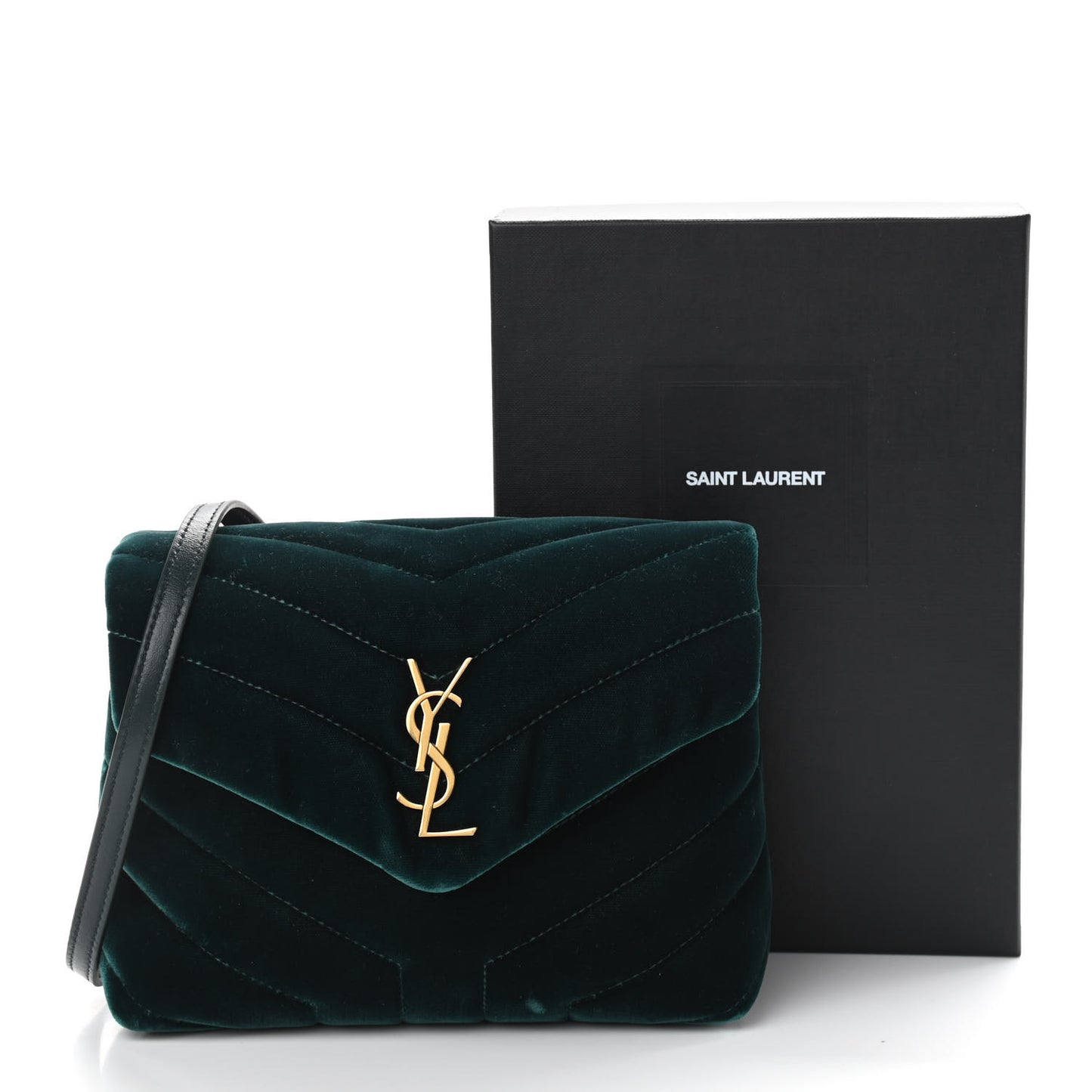 Velvet Y Quilted Monogram Toy Loulou Crossbody Bag Dark Ottanio