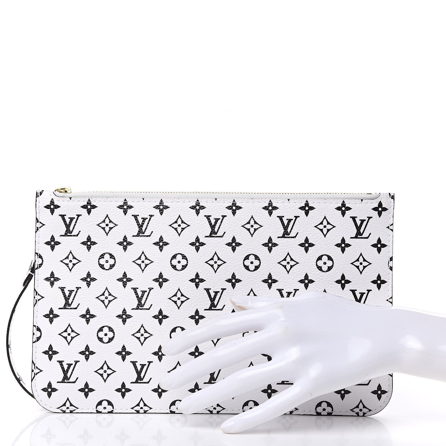 Louis Vuitton Monogram Giant Neverfull MM GM Pochette White 2 of 7
