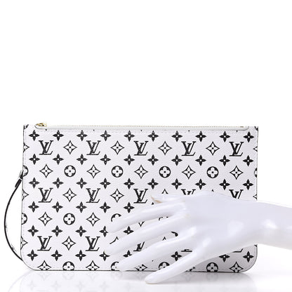 Louis Vuitton Monogram Giant Neverfull MM GM Pochette White 2 of 7