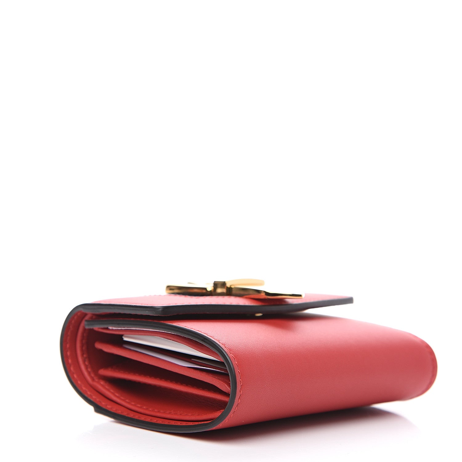 Gucci Calfskin Sylvie Wallet Hibiscus Red 3 of 7