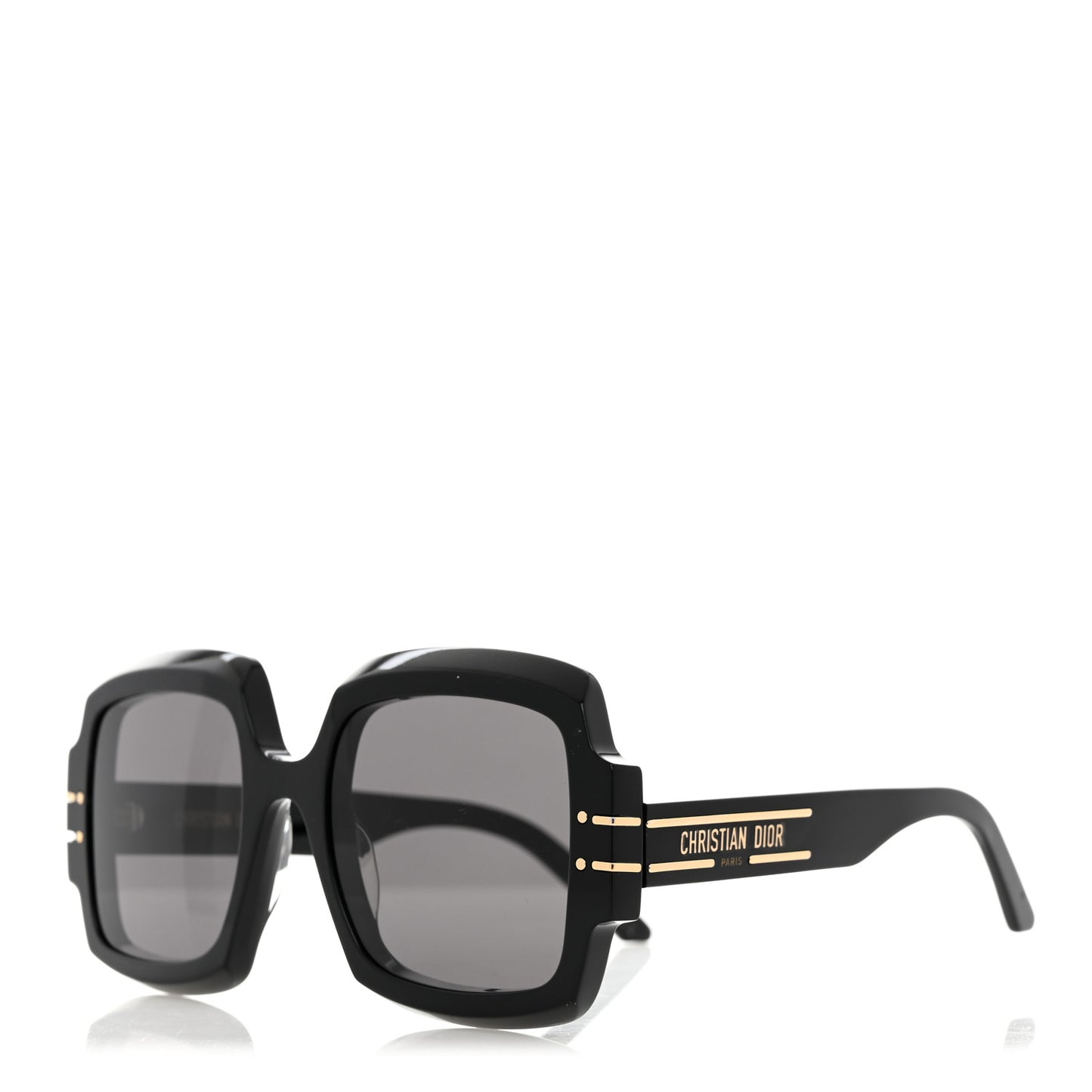 Acetate Diorsignature S1U Square Sunglasses Black