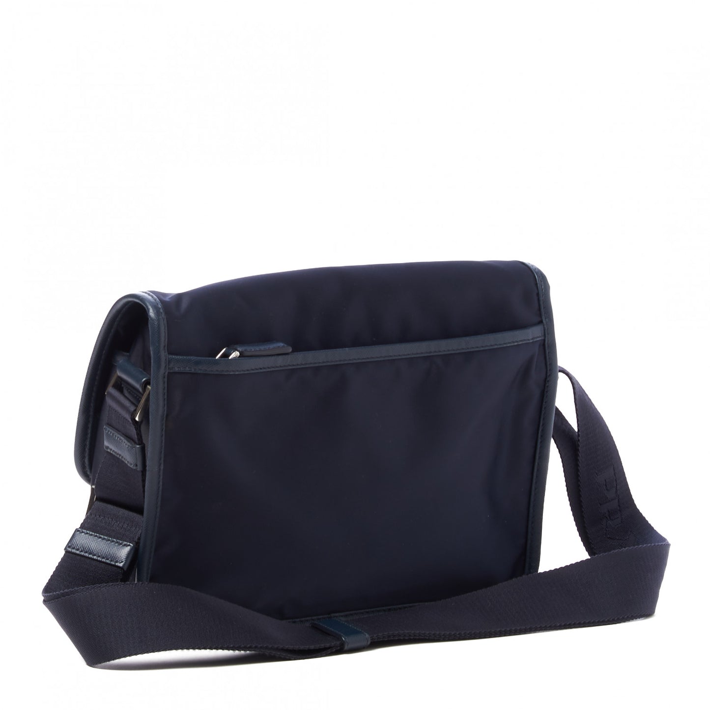 Tessuto Nylon Saffiano Logo Messenger Bag Baltico
