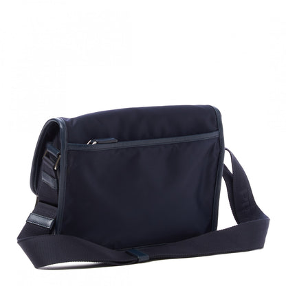 Prada Tessuto Nylon Saffiano Logo Messenger Bag Baltico 2 of 9