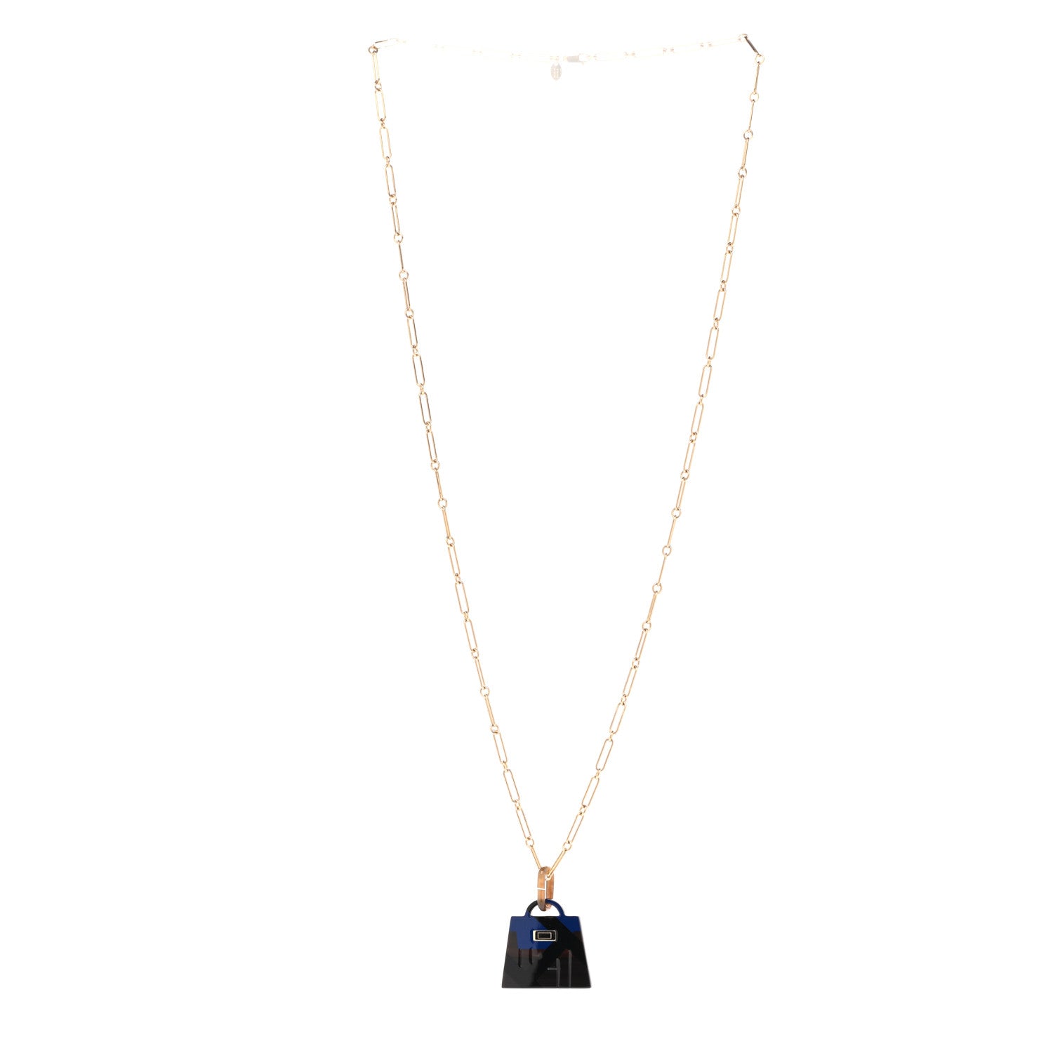 Hermes Amulette Laquee Kelly Pendant Necklace Soir 3 of 7