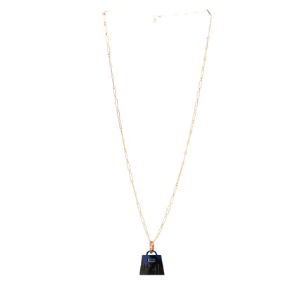 Hermes Amulette Laquee Kelly Pendant Necklace Soir 3 of 7