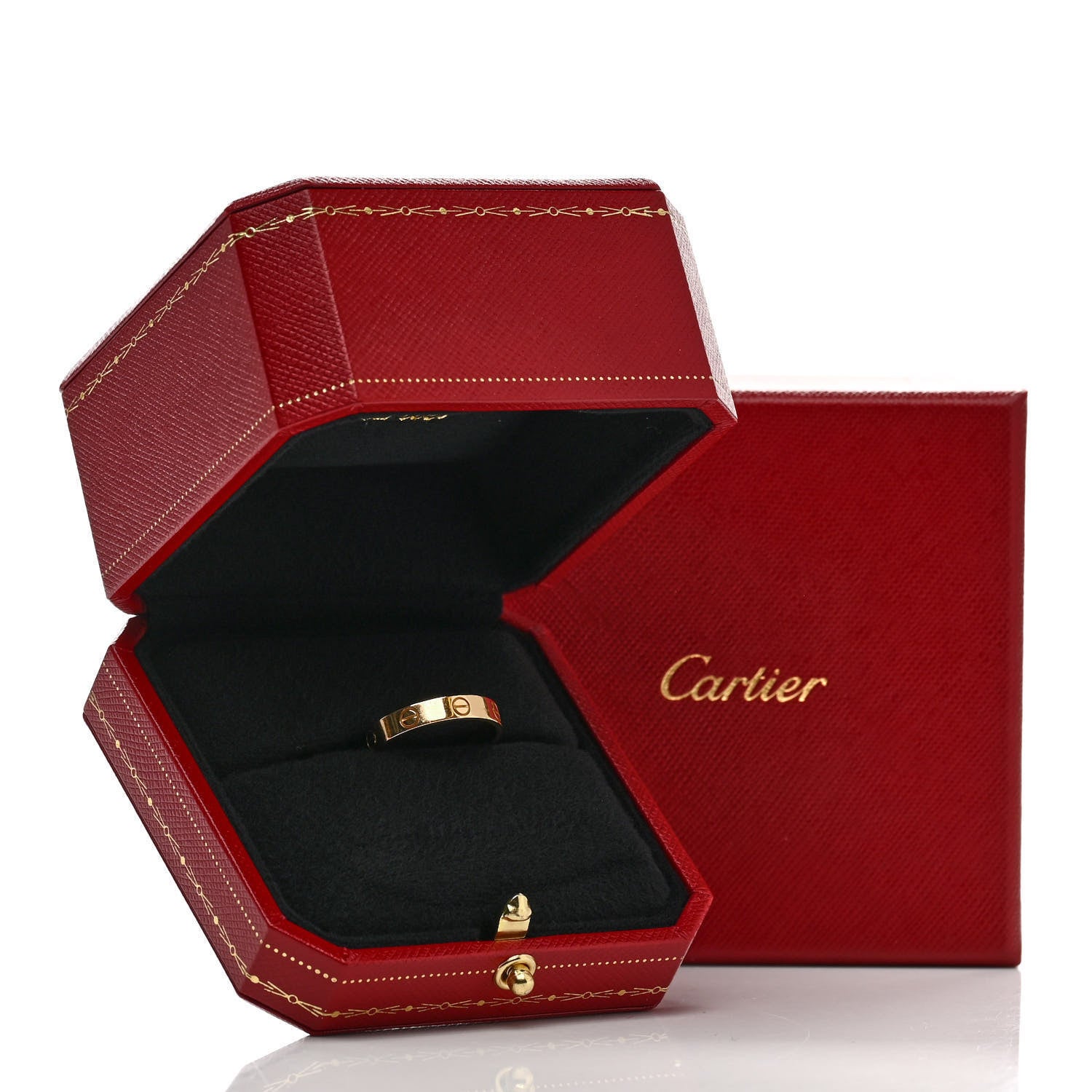 Cartier 18K Yellow Gold 3.5mm LOVE Wedding Band Ring 48 4.5 5 of 5