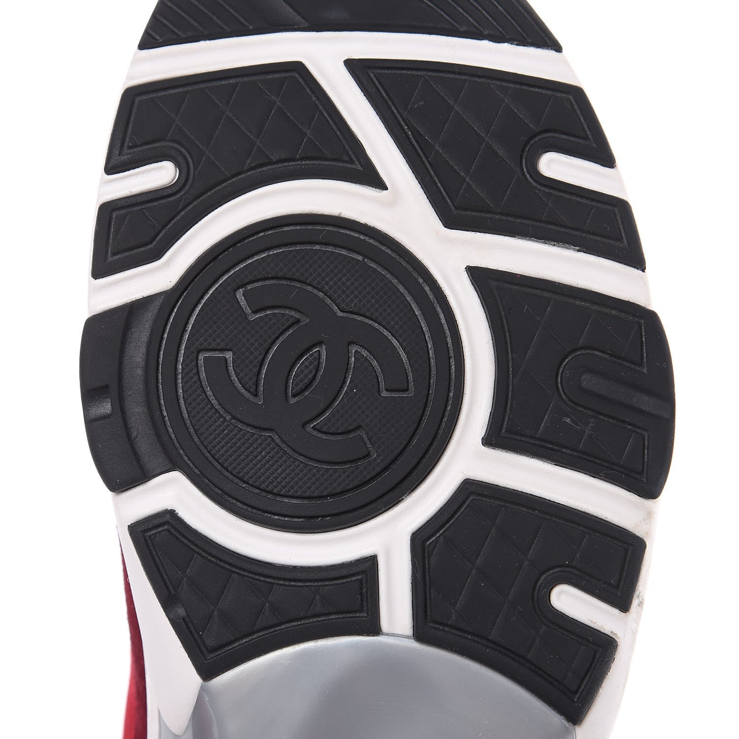 Chanel Suede Calfskin CC Sneakers 42 Burgundy Red 9 of 12