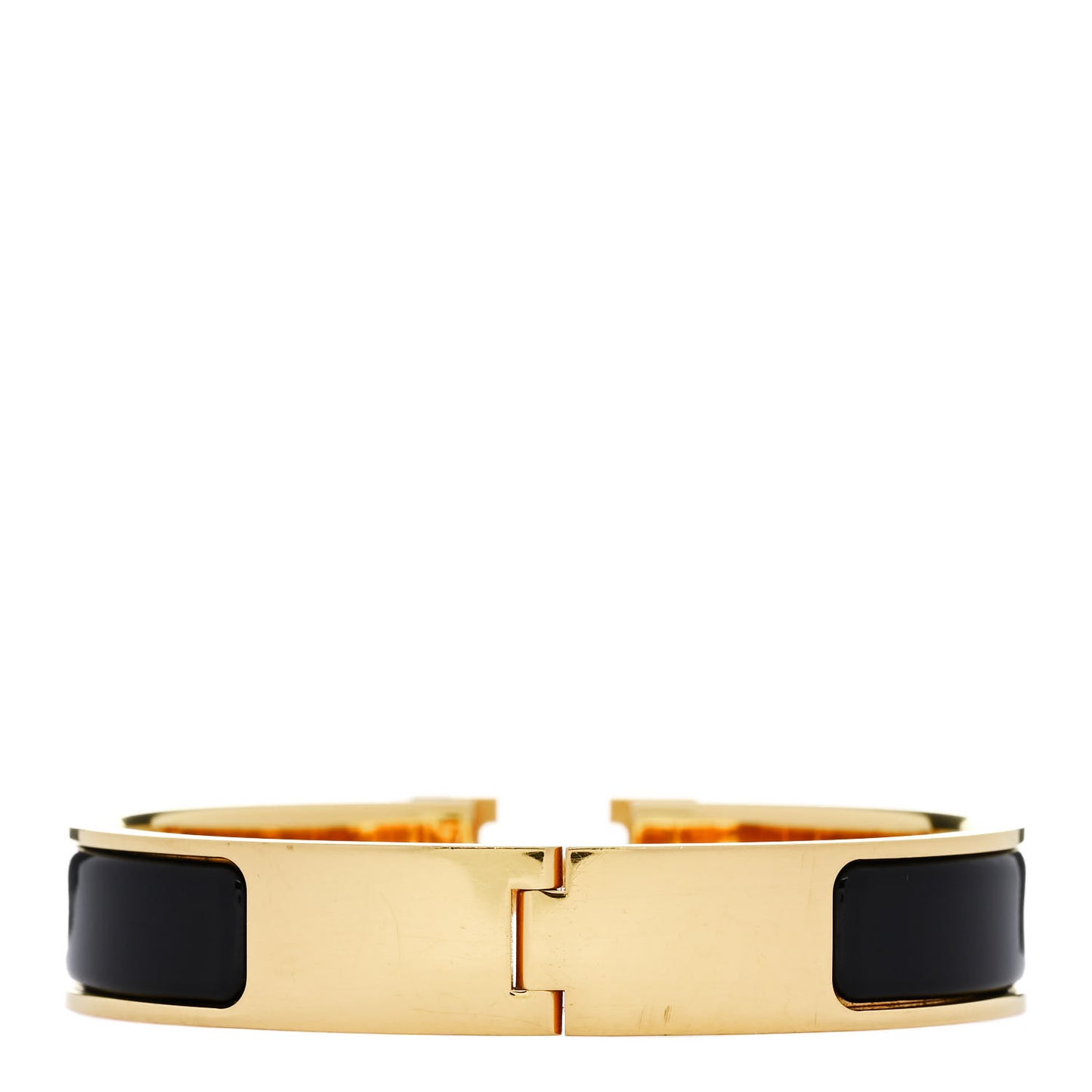 Enamel Narrow Clic Clac H Bracelet PM Black