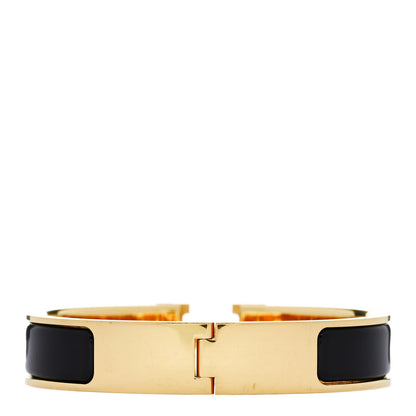 Hermes Enamel Narrow Clic Clac H Bracelet PM Black 3 of 5