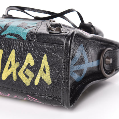 Balenciaga Agneau Arena Graffiti All Over Classic Hardware Mini City Black Multicolor 10 of 10