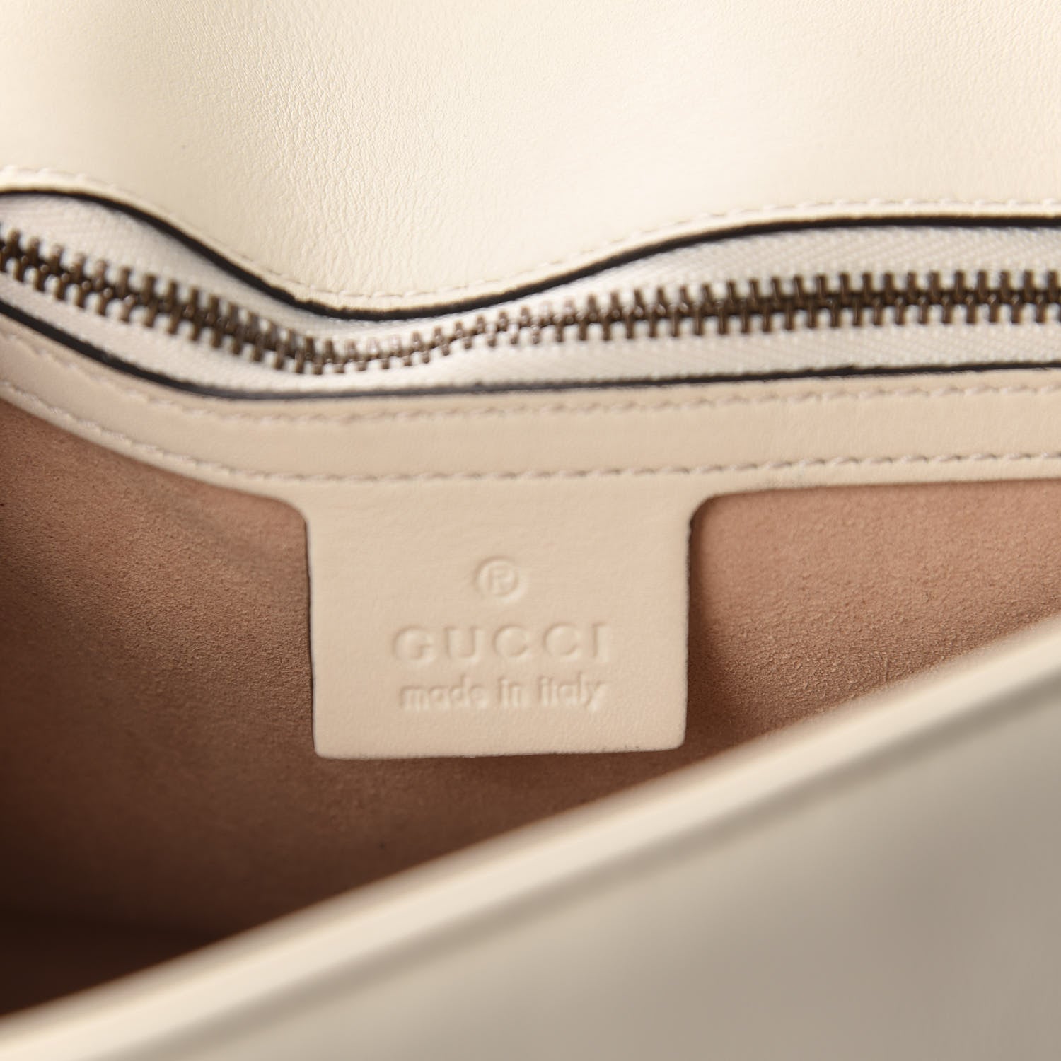 Gucci Calfskin Matelasse Small GG Marmont Shoulder Bag White 8 of 11