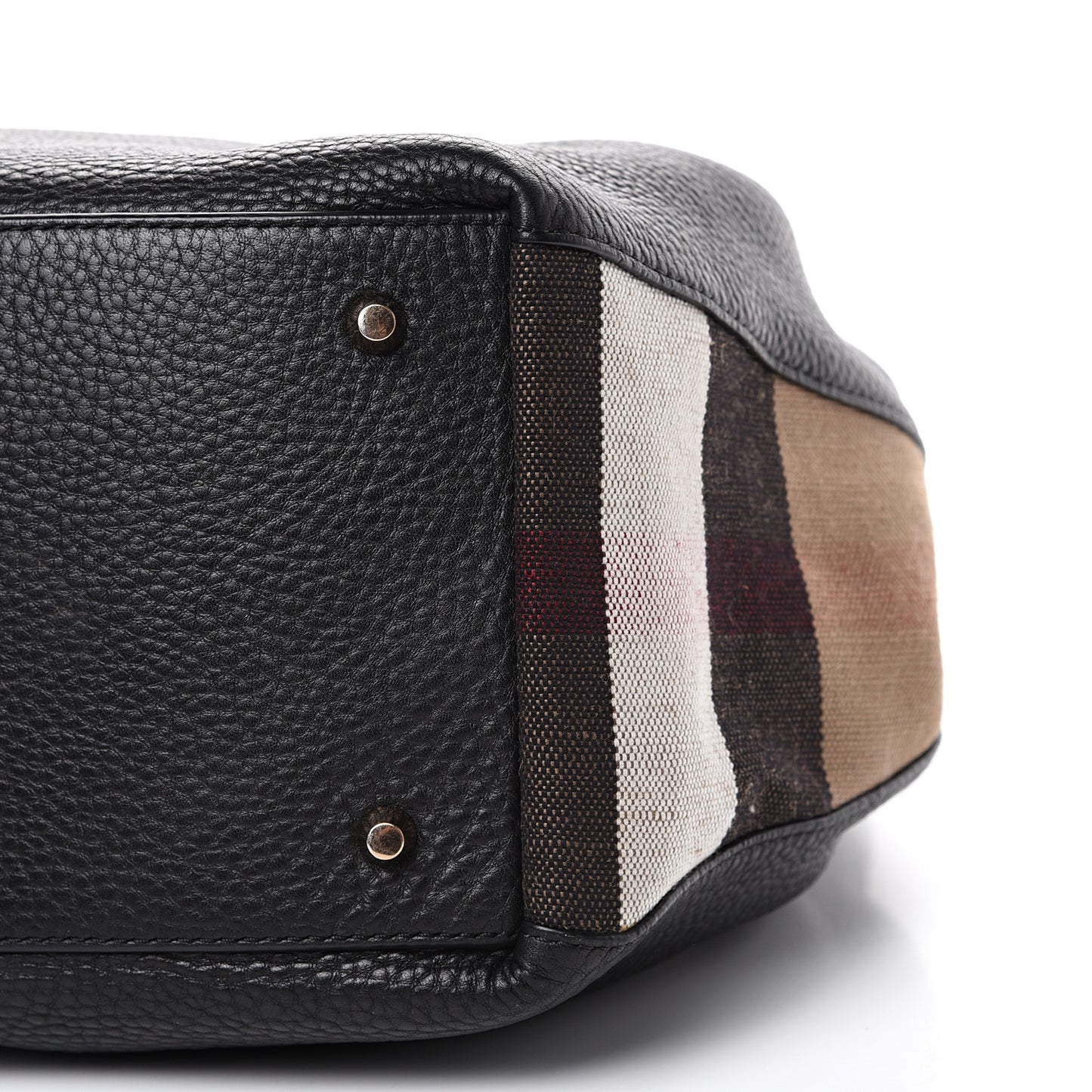 Grainy Calfskin House Check Medium Maidstone Black