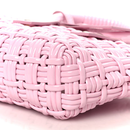 Balenciaga Faux Calfskin Braided Varnished XXS Bistro Basket Candy Pink 10 of 10