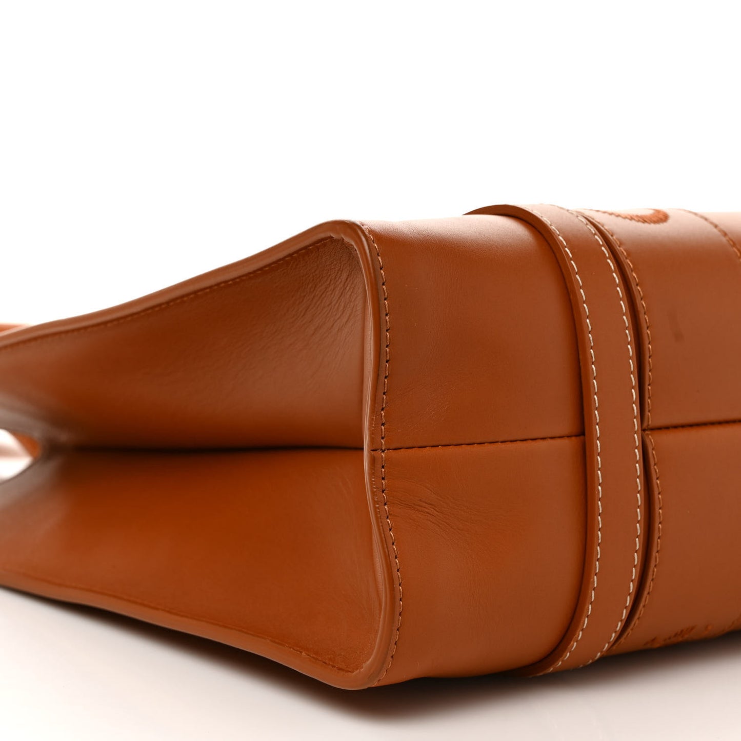 Calfskin Medium Woody Tote Caramel