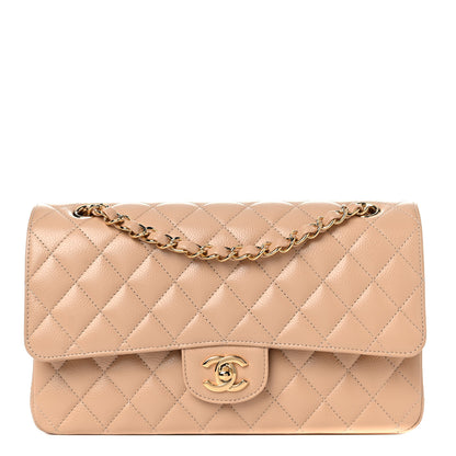 Chanel Caviar Quilted Medium Double Flap Beige 1 of 10