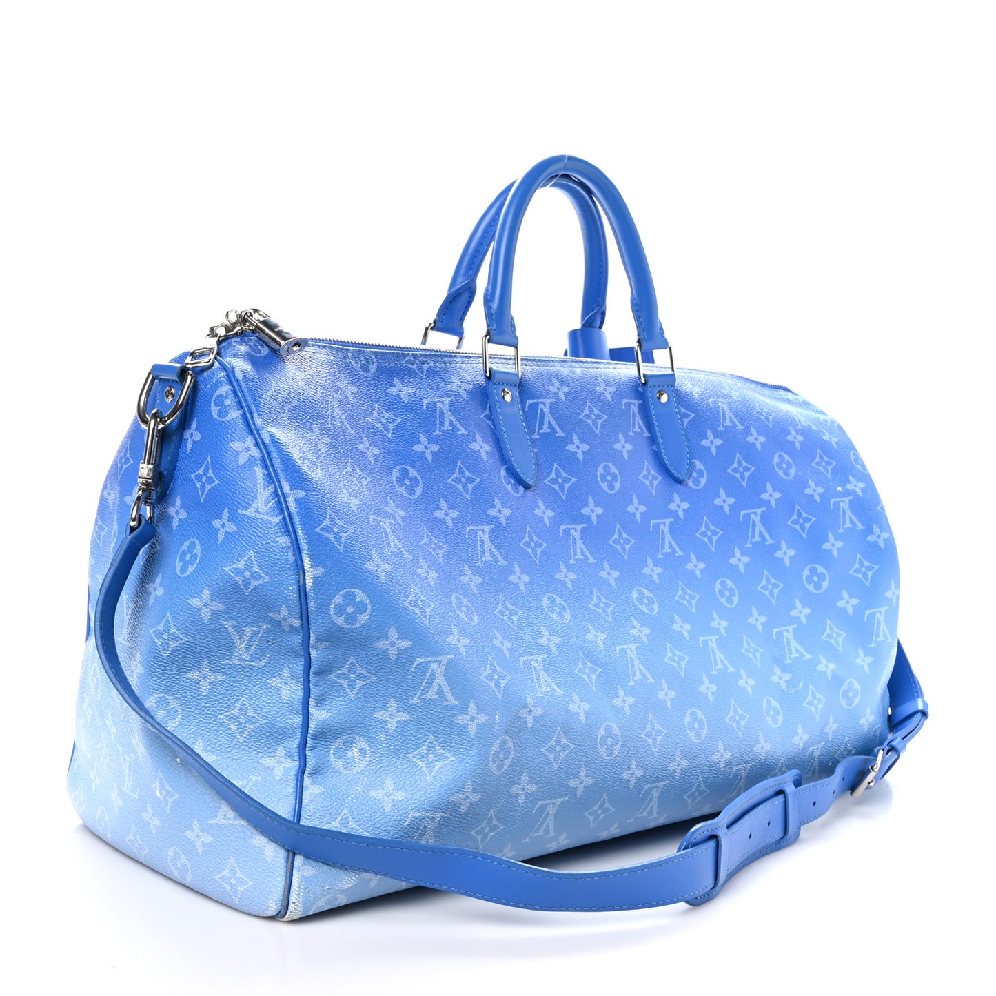 Monogram Clouds Keepall Bandouliere 50 Blue