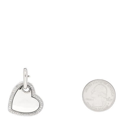 David Yurman Sterling Silver Diamond Heart Pendant 2 of 4