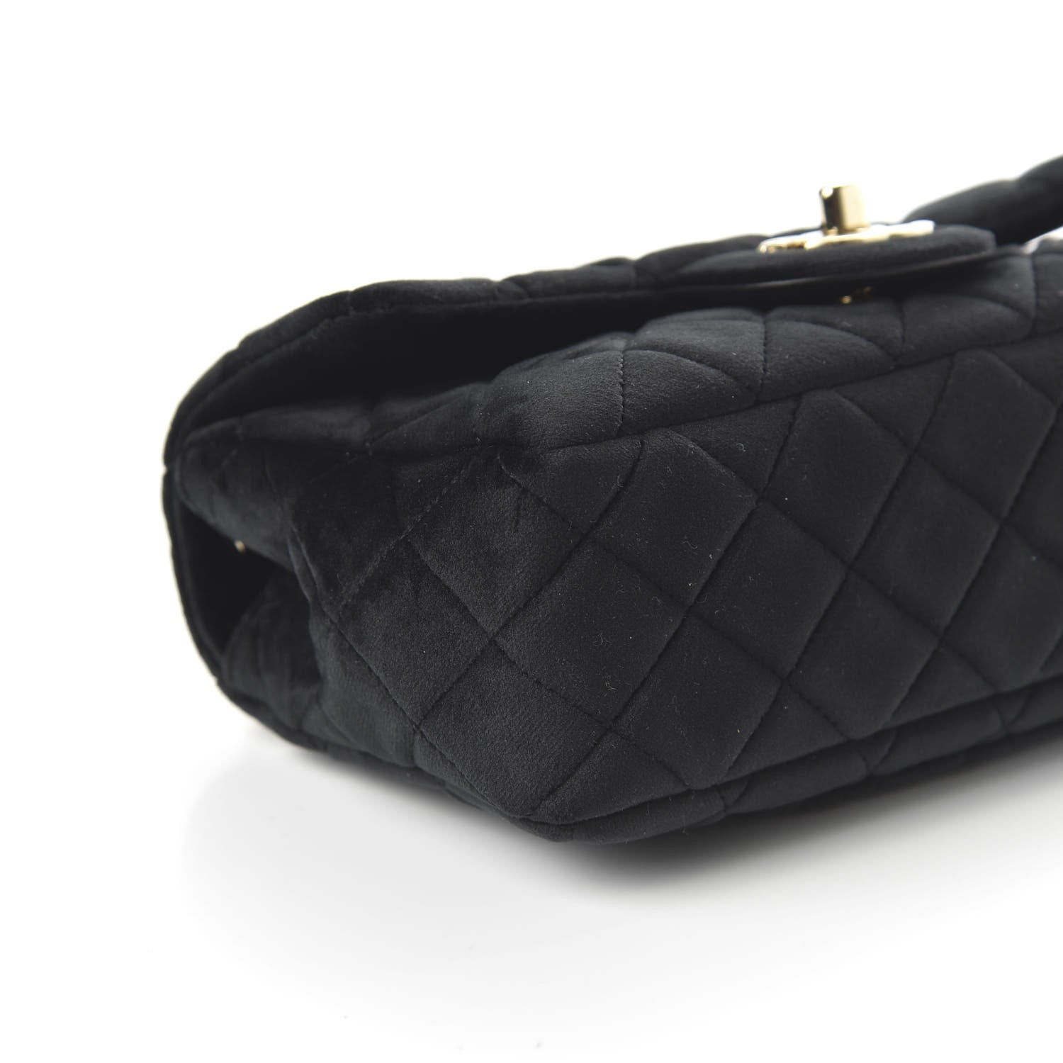 Chanel Velvet Quilted Mini Rectangular Pearl Crush Flap Black 6 of 10