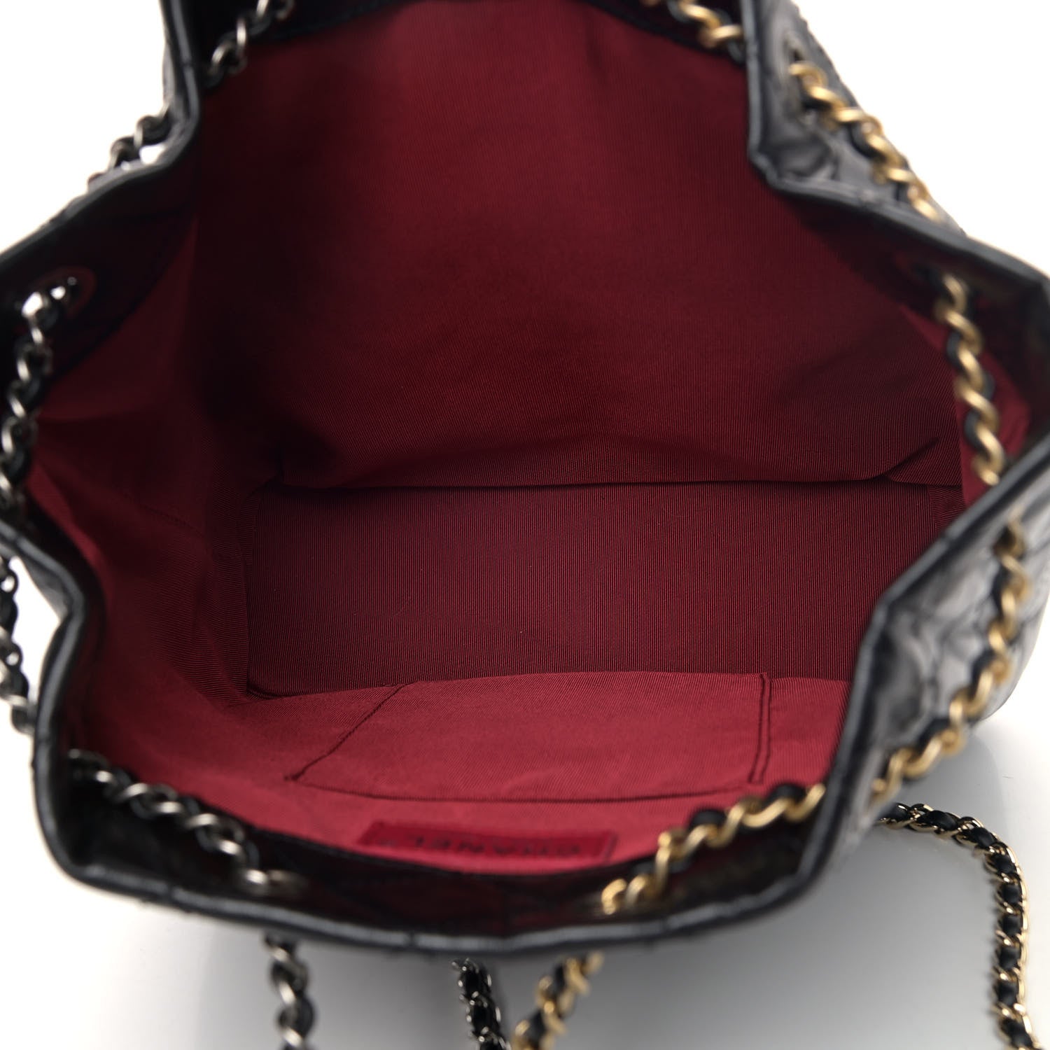 Chanel Aged Calfskin Quilted Gabrielle Backpack Black 4 of 5