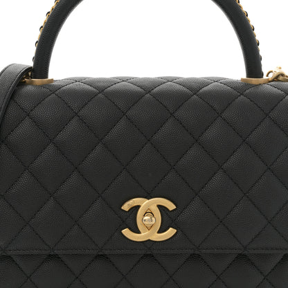 Chanel Caviar Quilted Small Coco Chain Handle Flap Black 8 of 11