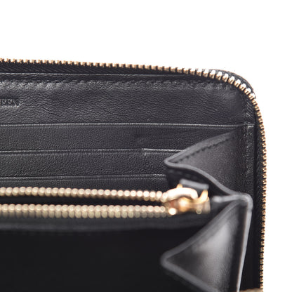 Alexander McQueen Pebbled Calfskin Skull Continental Zip Wallet Black 9 of 12