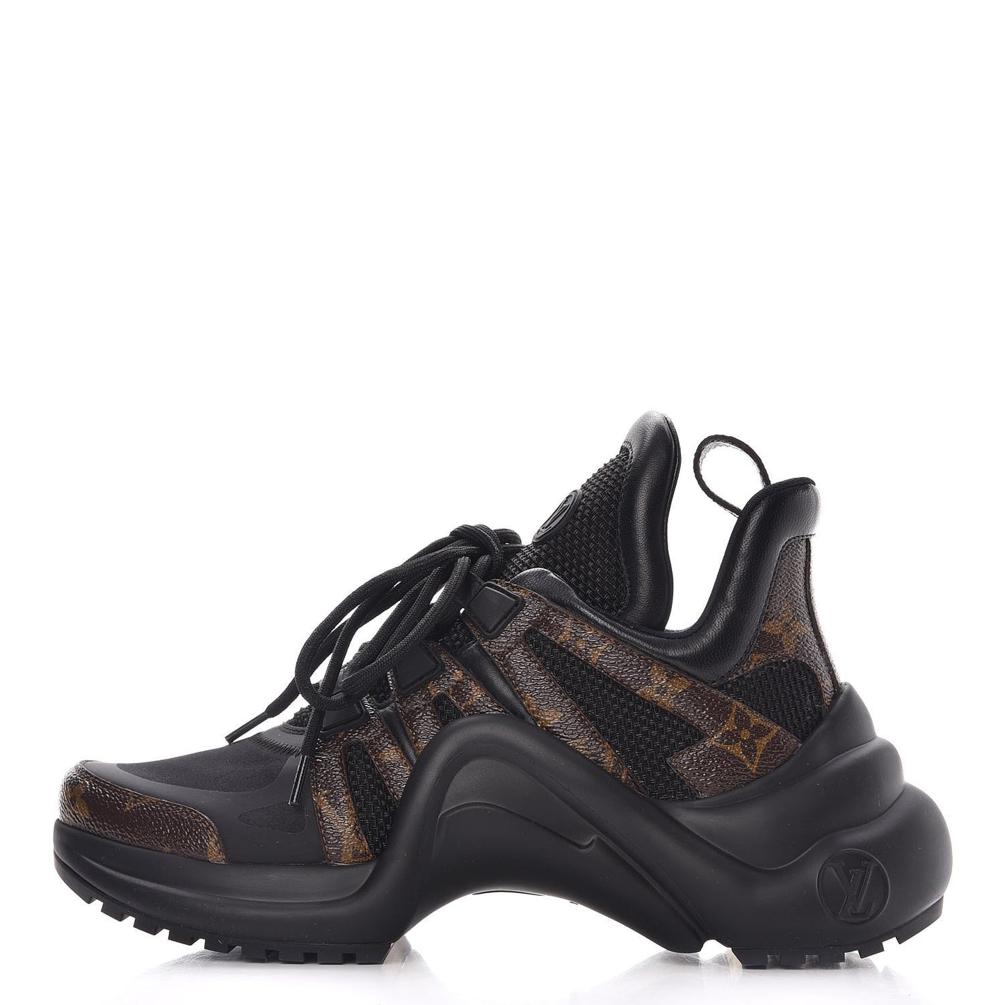 Calfskin Patent Monogram LV Archlight Sneakers 36.5 Black