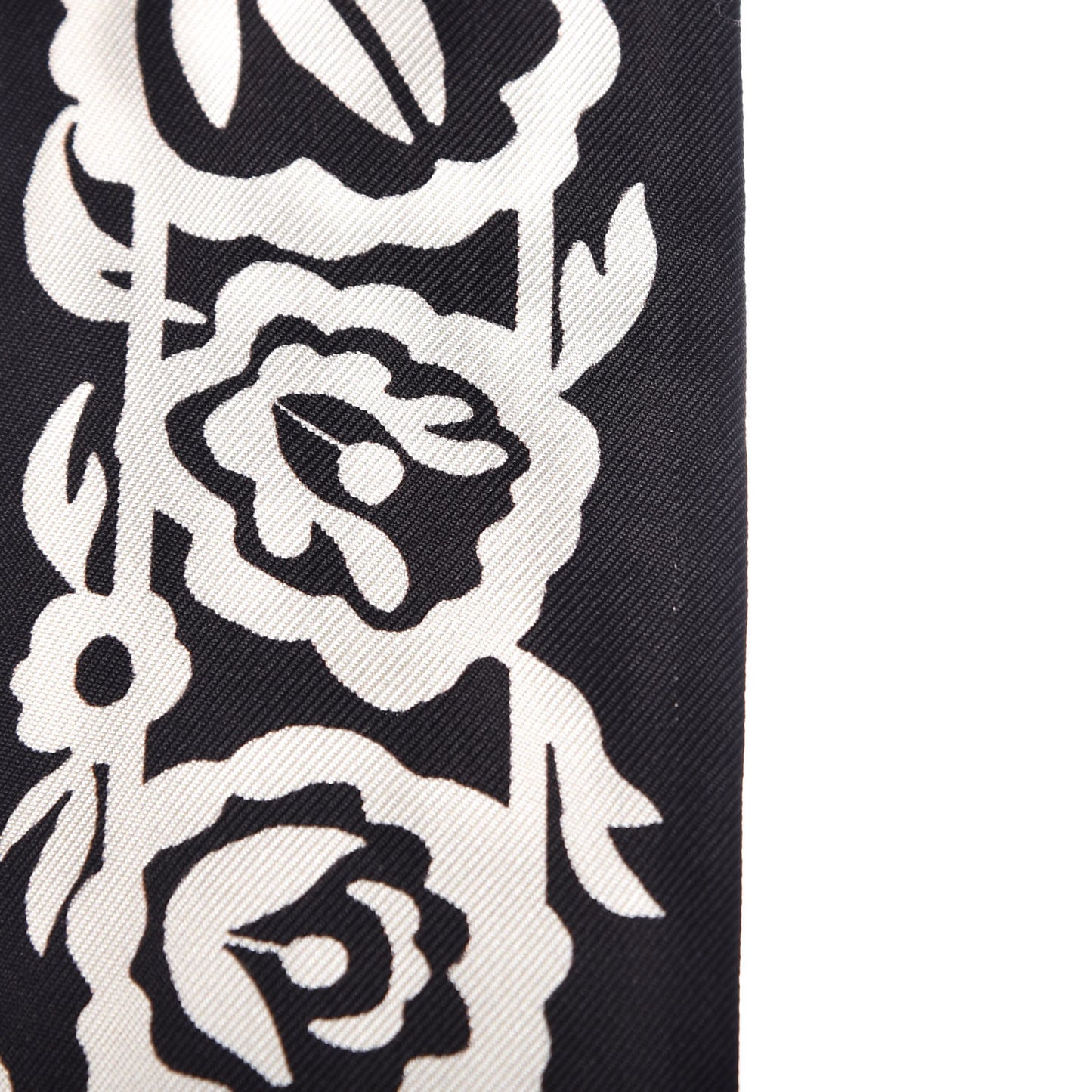 Silk Mexican Flowers Mitzah Scarf Black