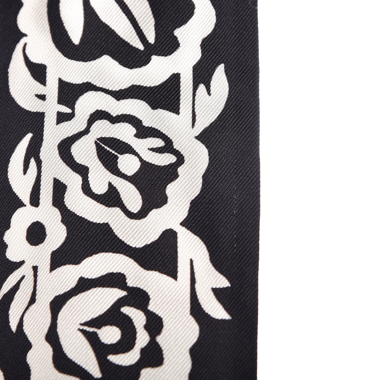 Christian Dior Silk Mexican Flowers Mitzah Scarf Black 7 of 7