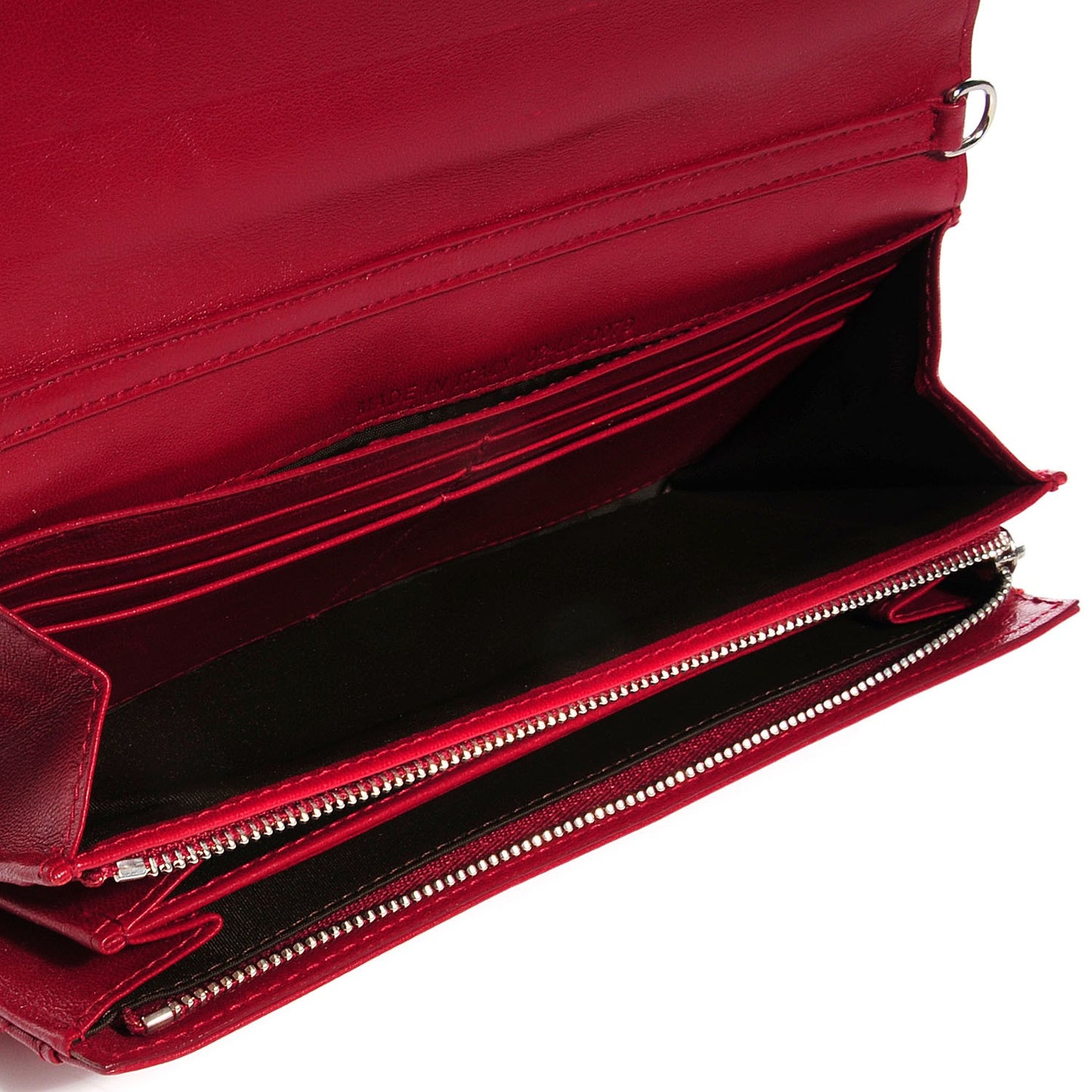 Lambskin Cannage Wallet Red