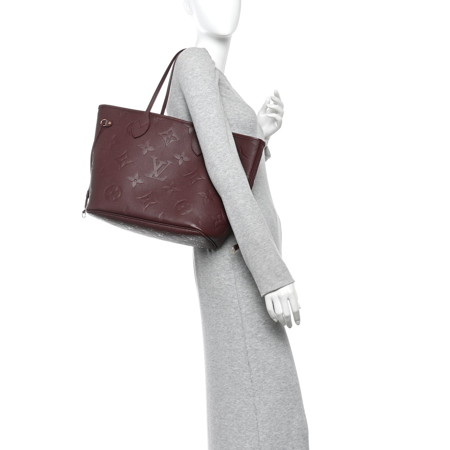 Louis Vuitton Empreinte Monogram Giant Neverfull MM Wine 2 of 10