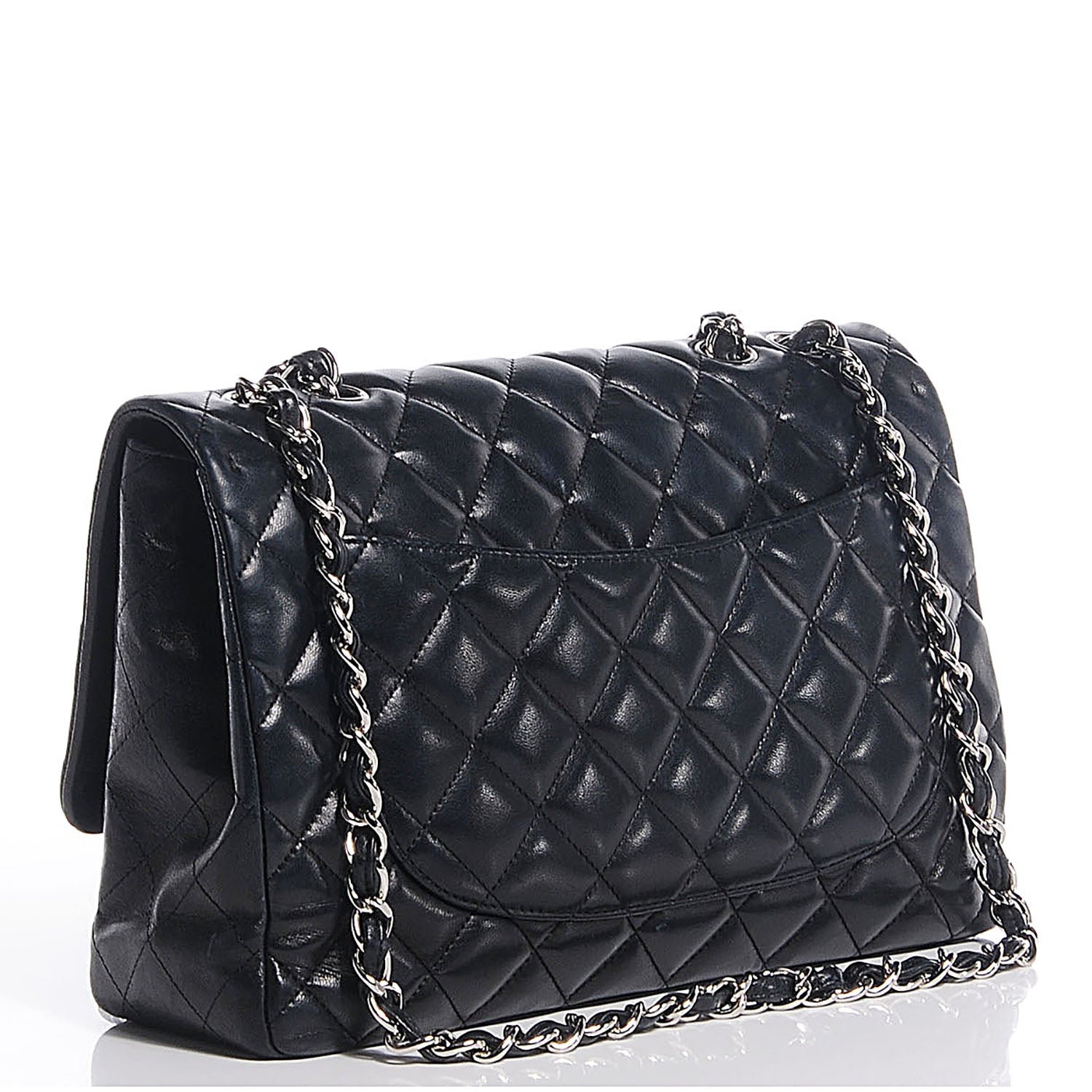 Chanel Lambskin Quilted Jumbo Single Flap Black 3 of 8
