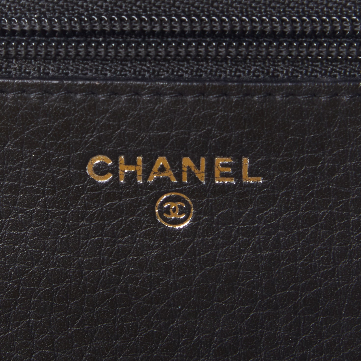 Chanel Calfskin Whipstitch Wallet On Chain WOC Black 7 of 9