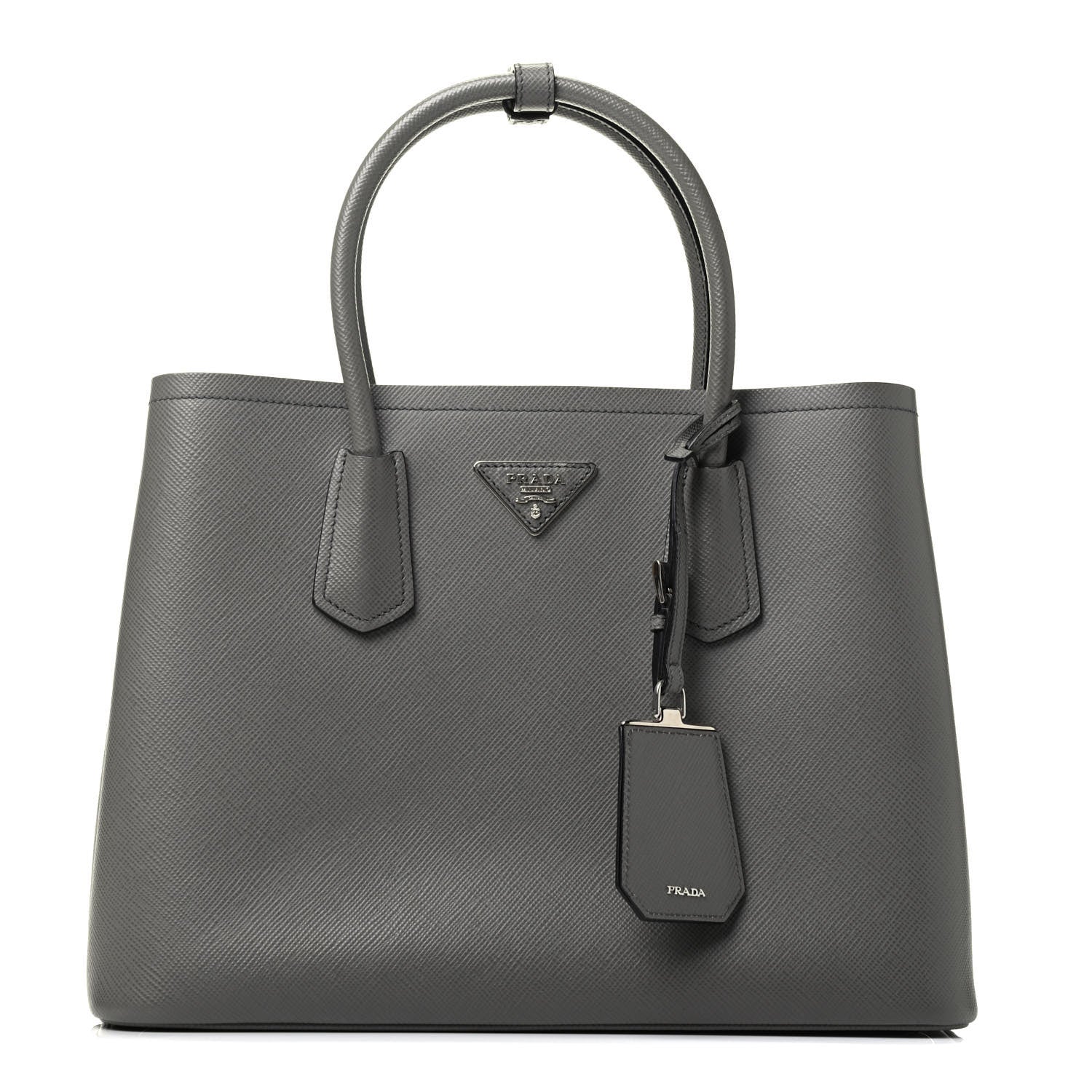 Prada Saffiano Cuir Small Double Bag Marmo 1 of 9