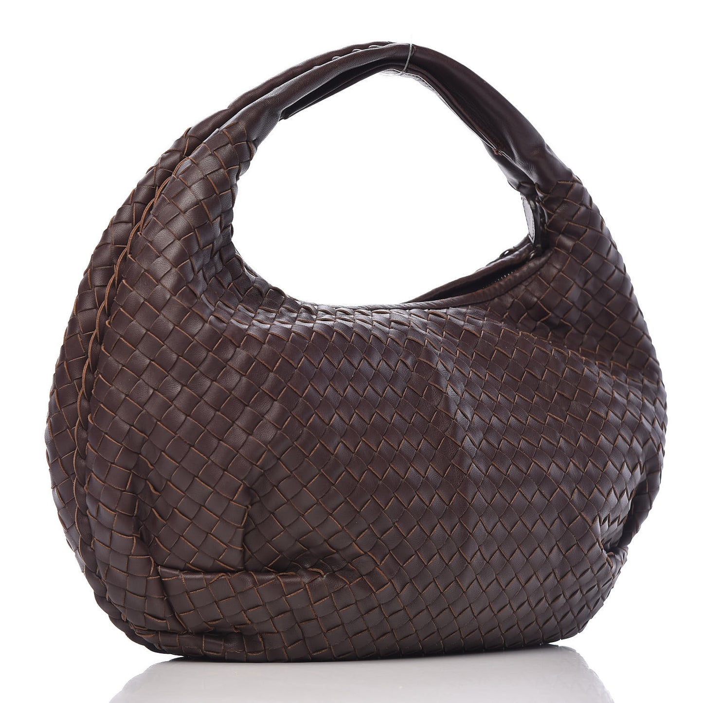 Nappa Intrecciato Medium Belly Veneta Hobo Ebano