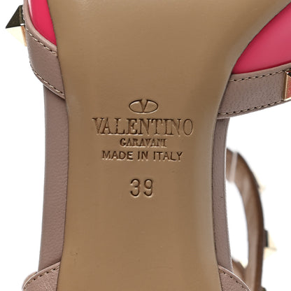 Valentino Garavani Patent Nappa Rockstud Ankle Strap 65mm Pumps 39 Peony Poudre 6 of 10