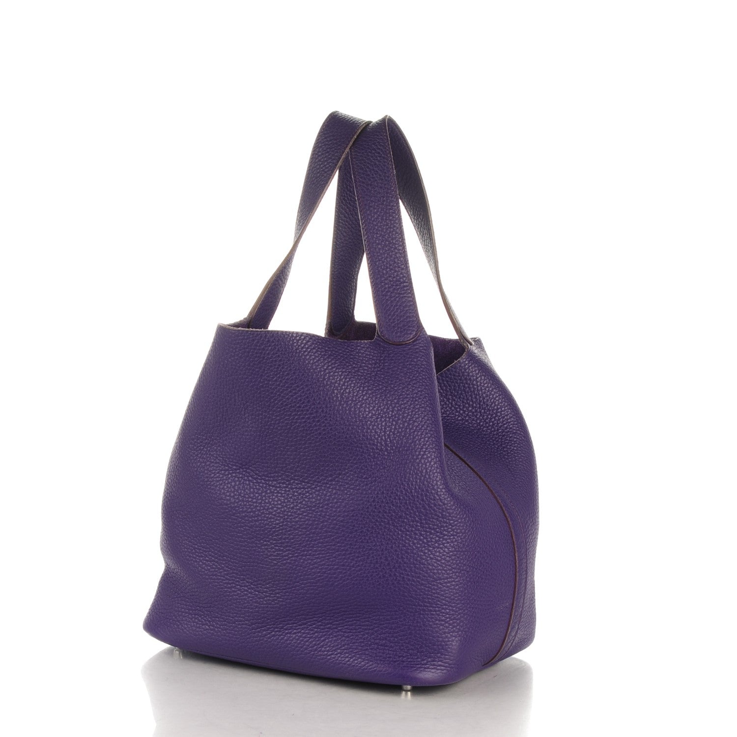 Hermes Taurillon Clemence Picotin Lock 26 GM Iris 3 of 9