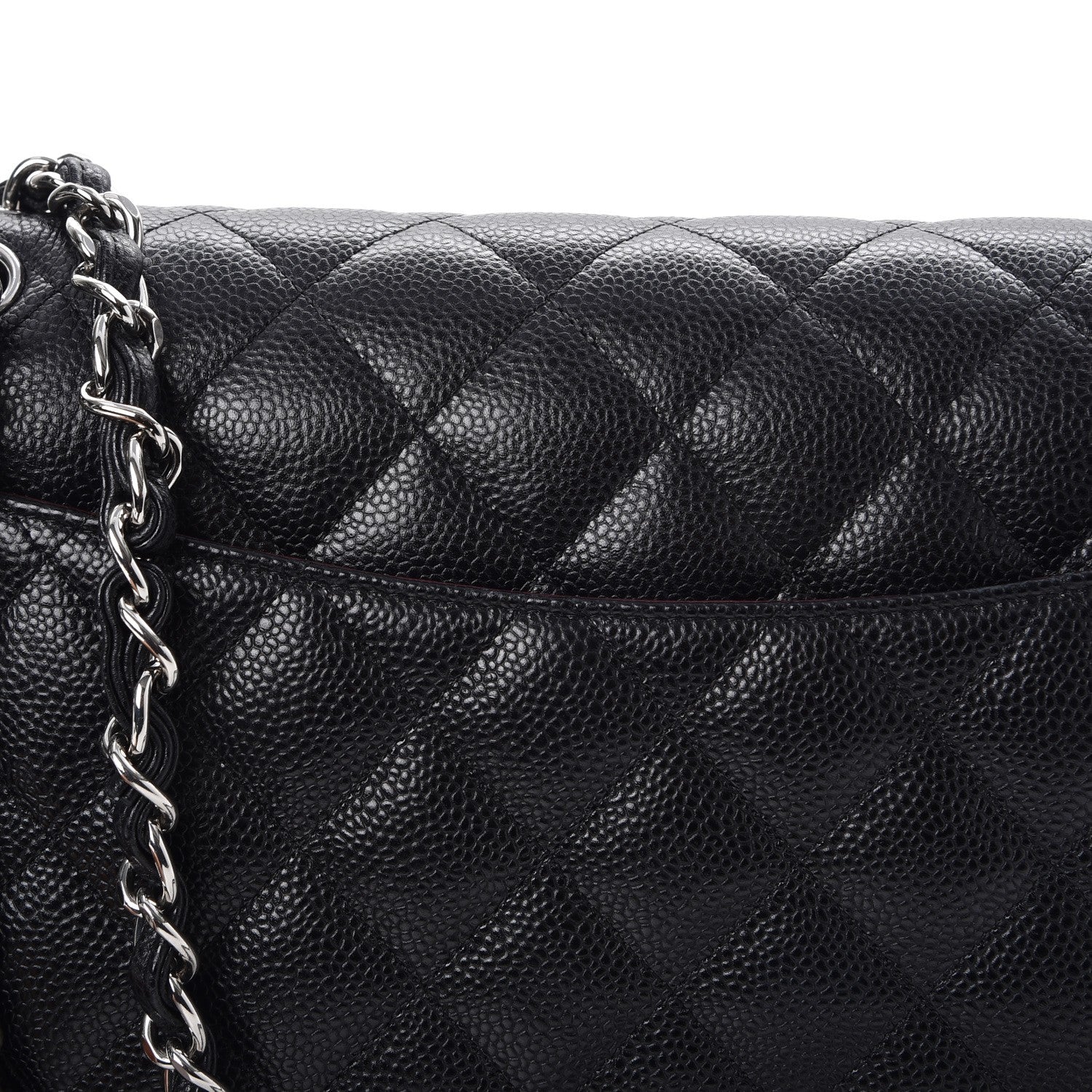 Chanel Caviar Quilted Jumbo Double Flap Black 9 of 11