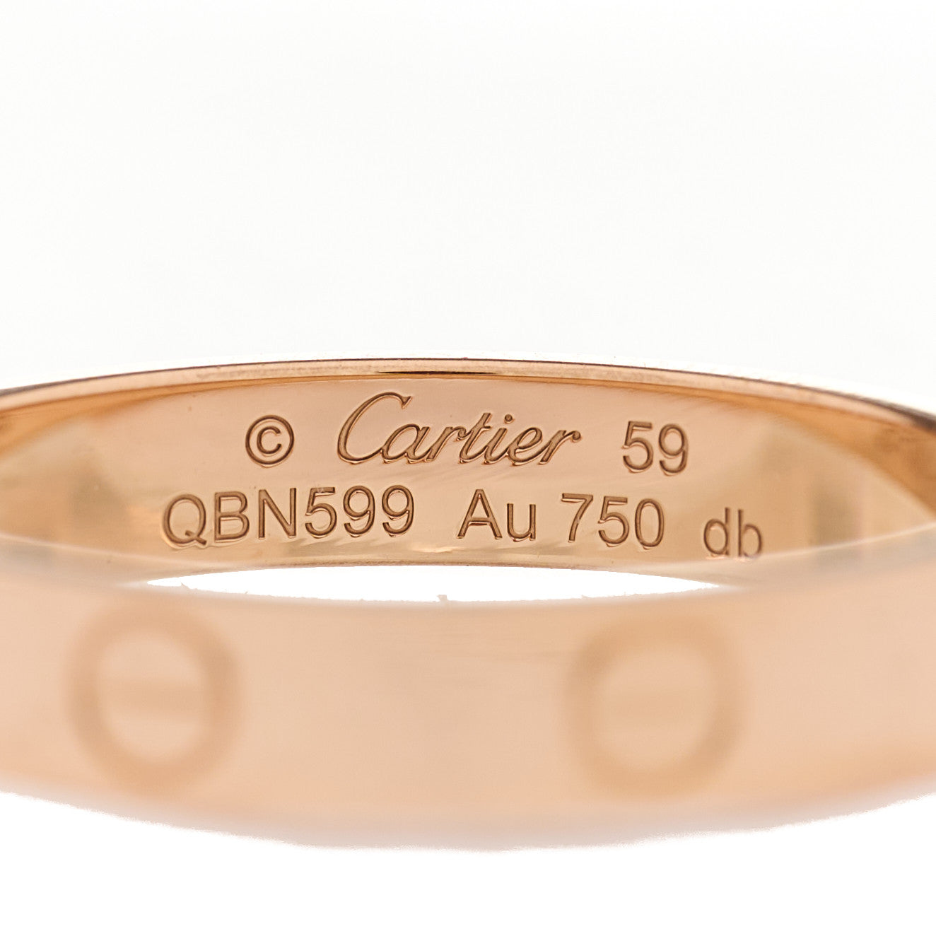 Cartier 18K Pink Gold 3.5mm LOVE Wedding Band Ring 59 8.75 4 of 5