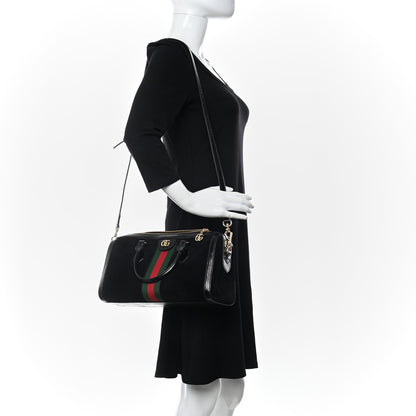 Gucci Suede Patent GG Web Medium Ophidia Boston Black 2 of 13