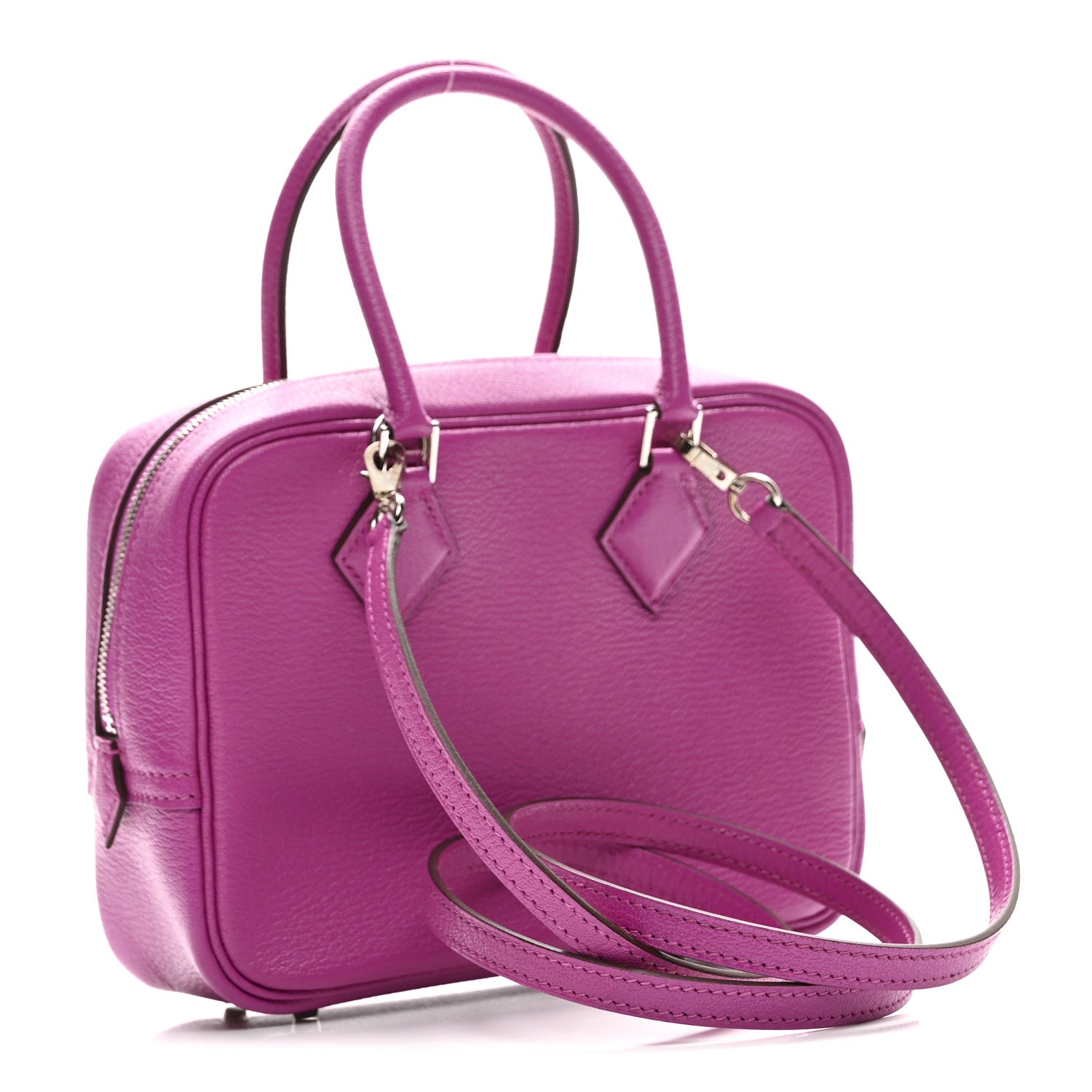 Hermes Chevre Mysore Plume II Mini Rose Pourpre 3 of 11