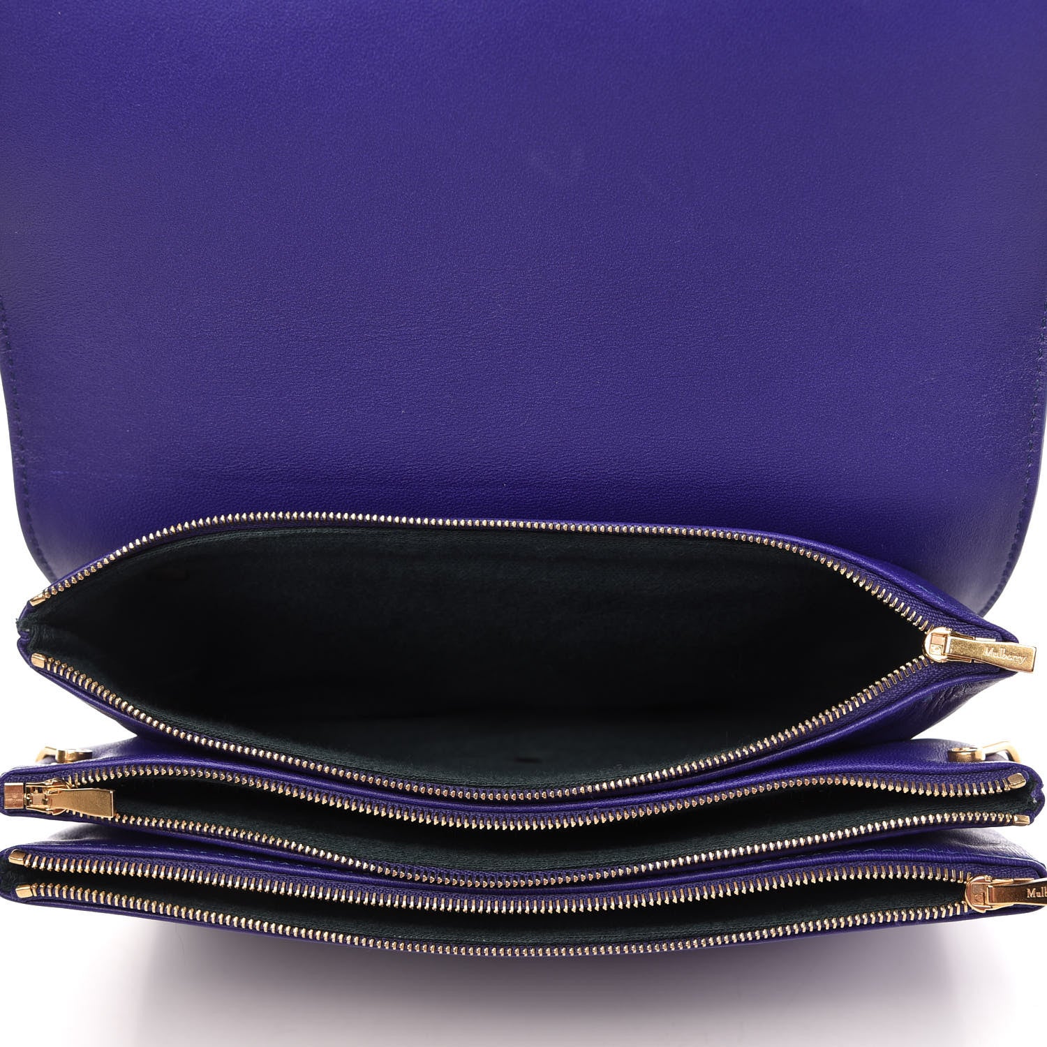 Mulberry Classic Grain Calfskin Small Clifton Flap Indigo 5 of 11