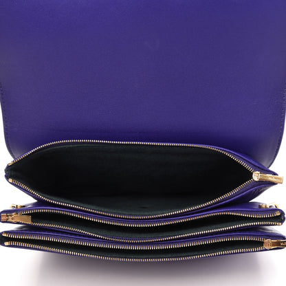 Mulberry Classic Grain Calfskin Small Clifton Flap Indigo 5 of 11