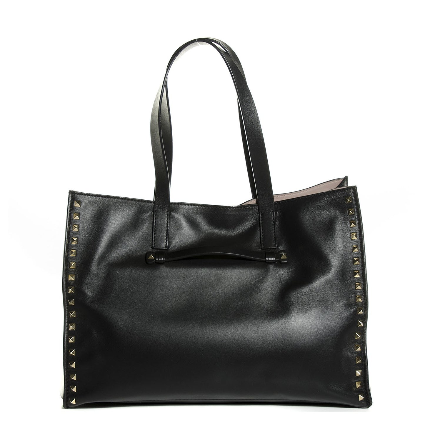 Nappa Medium Rockstud Soft Tote Black