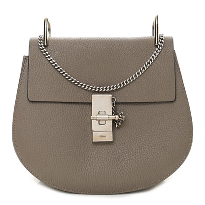 Chloe Grained Lambskin Drew Shoulder Bag Motty Grey 1 of 9