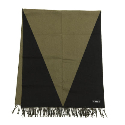 Hermes Cashmere Casaque Diamant Stole Kaki Black 1 of 3