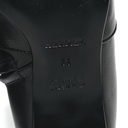 Hermes Goatskin Dora Ankle Boots 36 Black 7 of 9