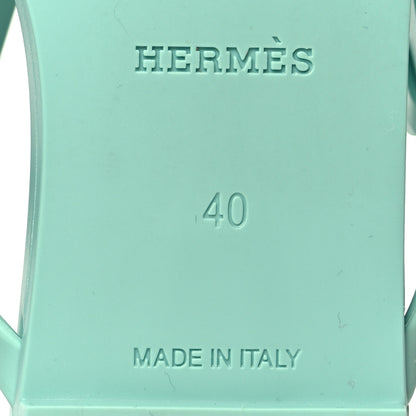 Hermes Rubber Womens Egerie Sandals 40 Vert Embrun 8 of 8